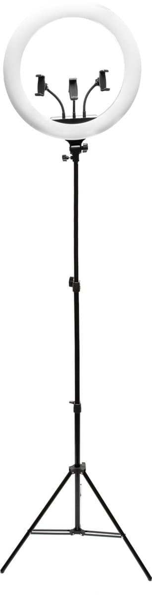 Rio RL18- Ringlamp - 18 inch - USB oplaadbaar - incl draagtas - Verstelbaar statief - Selfie Ringlight voor Telefoon - Geschikt voor Iphone & Samsung