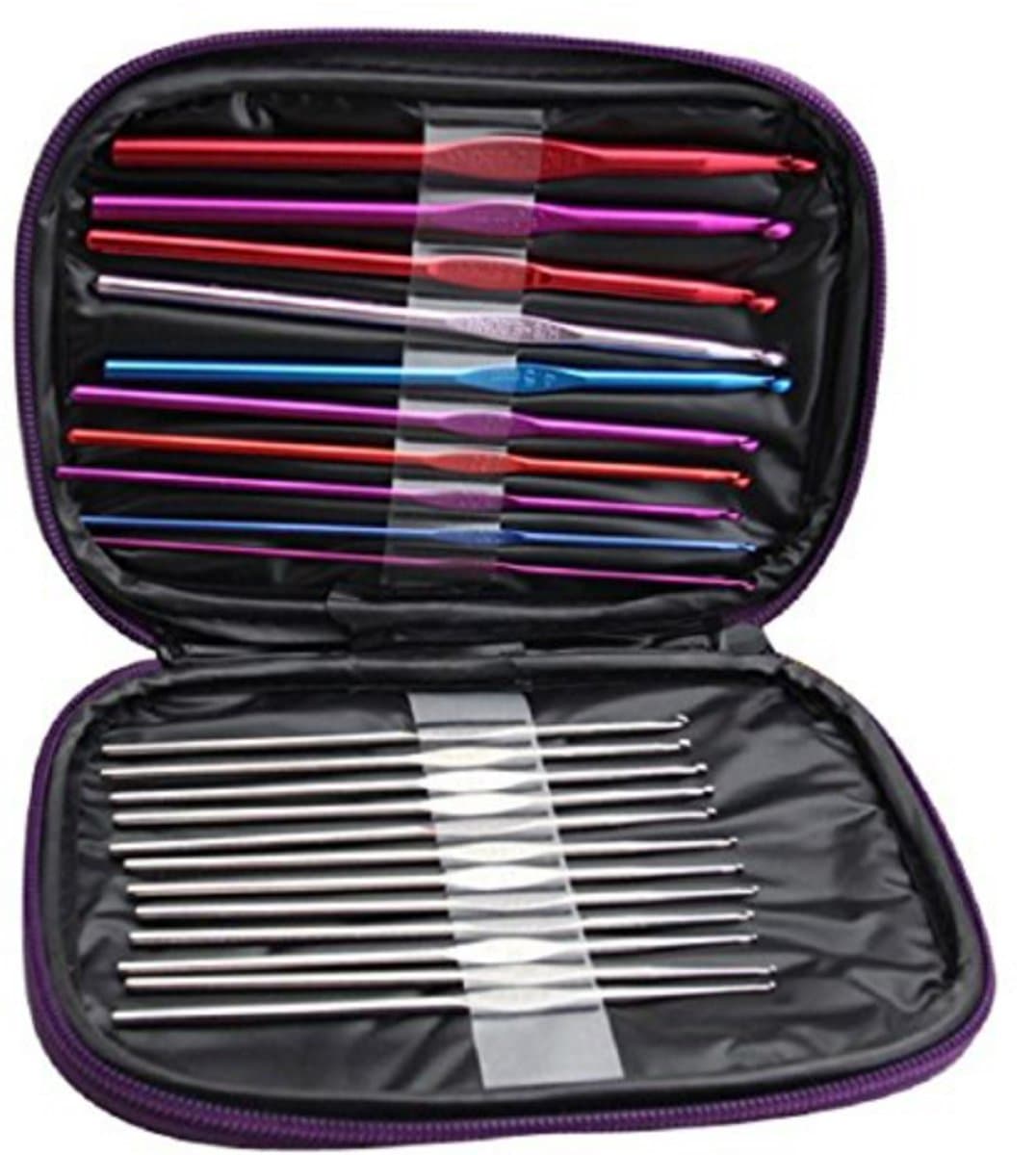 LOUZIR Haaknaalden set - haak naalden set 22 stuks - patronen - sjaal haken - breien