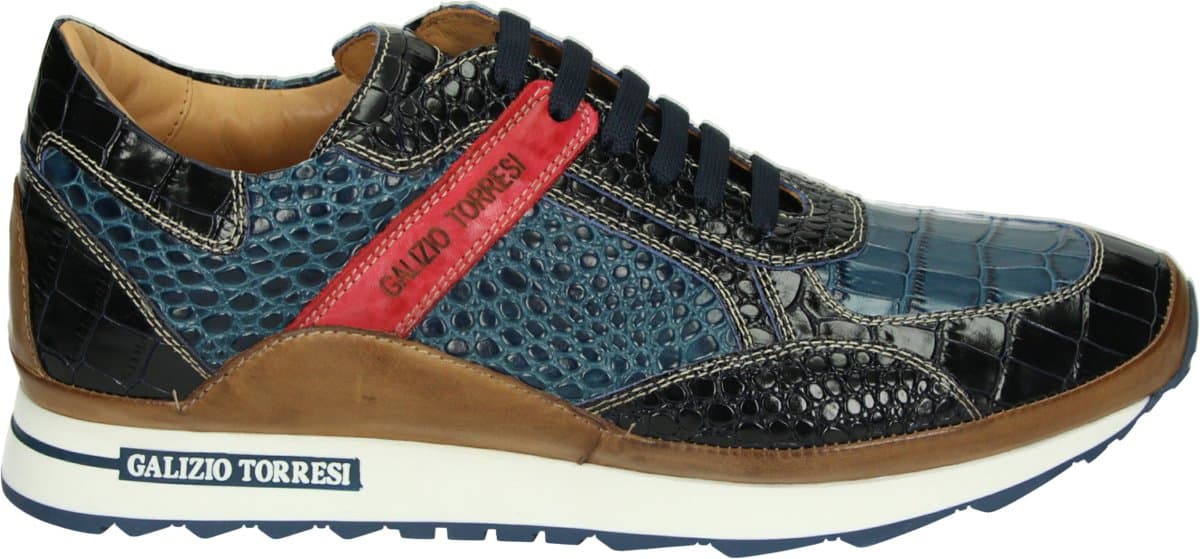 Galizio Torresi - 417010 - Lage sneakersVrije tijdsschoenenHeren sneakers - Kleur: Blauw - Maat: 46