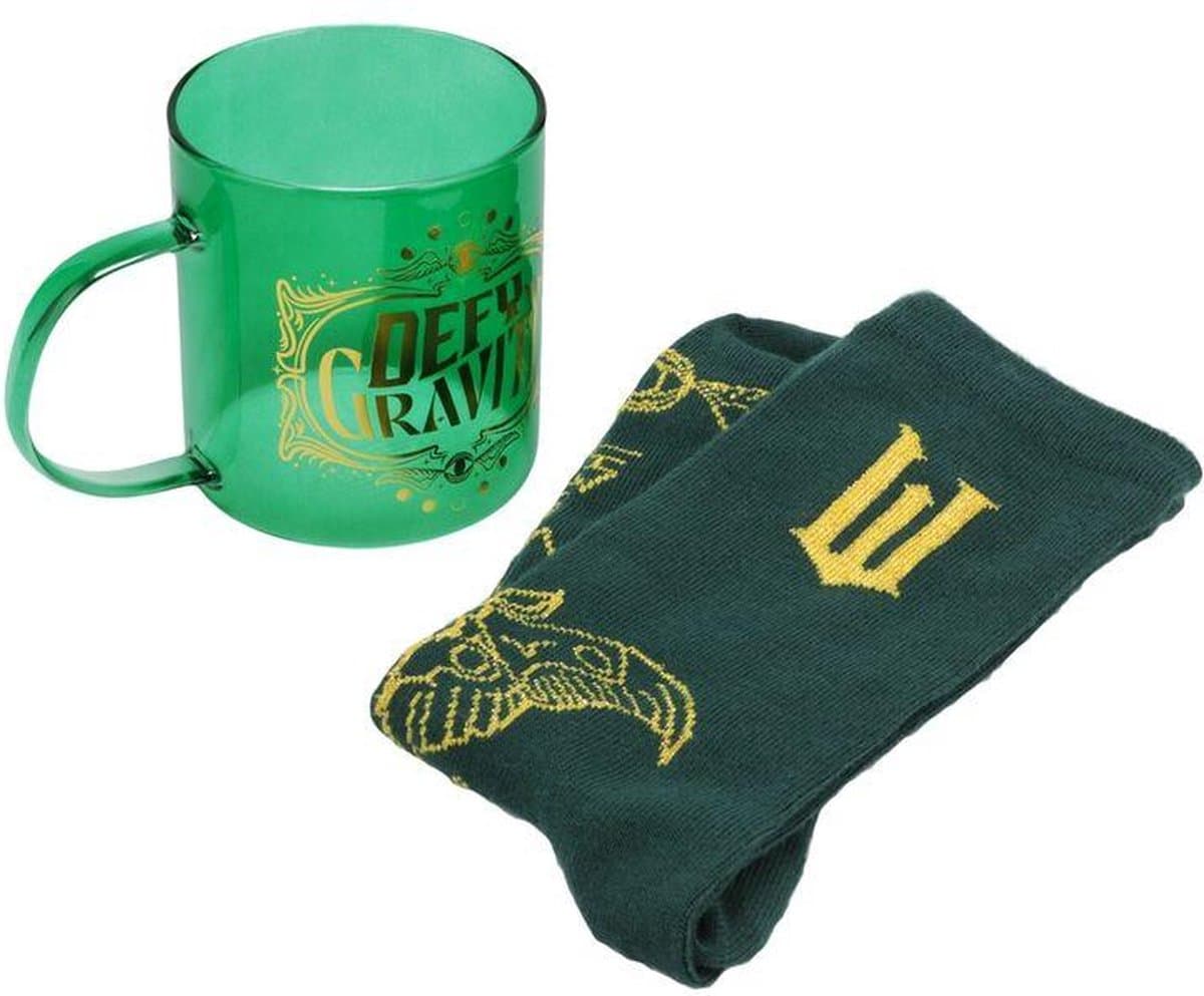 Paladone Wicked Elphaba Glazen Mok en Sokken Set - Groen, Kristal