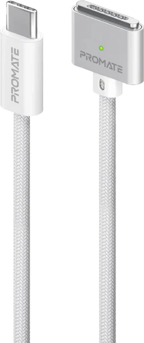ProMate® USB-C naar MagSafe 3 Kabel, Hoge Treksterkte Ultra-Snelle Oplaadkabel met 140W Power Delivery, Sterke Magnetische Grip, Nylon Gevlochten en 2m Lang Snoer voor MacBook Pro, MacBook Air M2/M3/M4, MagCord-140PD.