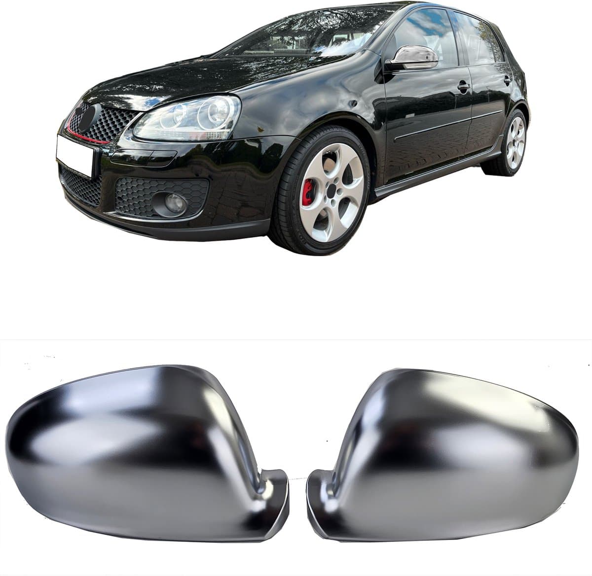 Spiegel Buitenspiegel Kap Kappen Mat Rvs Stying Geschikt voor Volkswagen Golf 5 GTI R32 GT TSI FSI