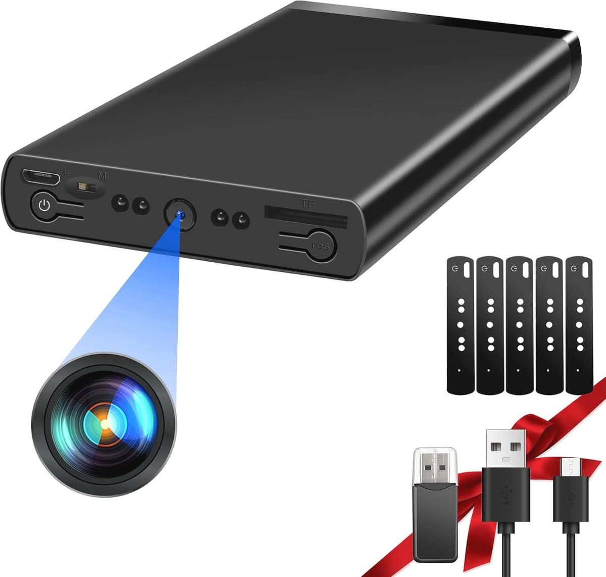 Mini Verborgen Camera met 10.000 mAh Powerbank - HD 1080p Spionagecamera met Bewegingsdetectie