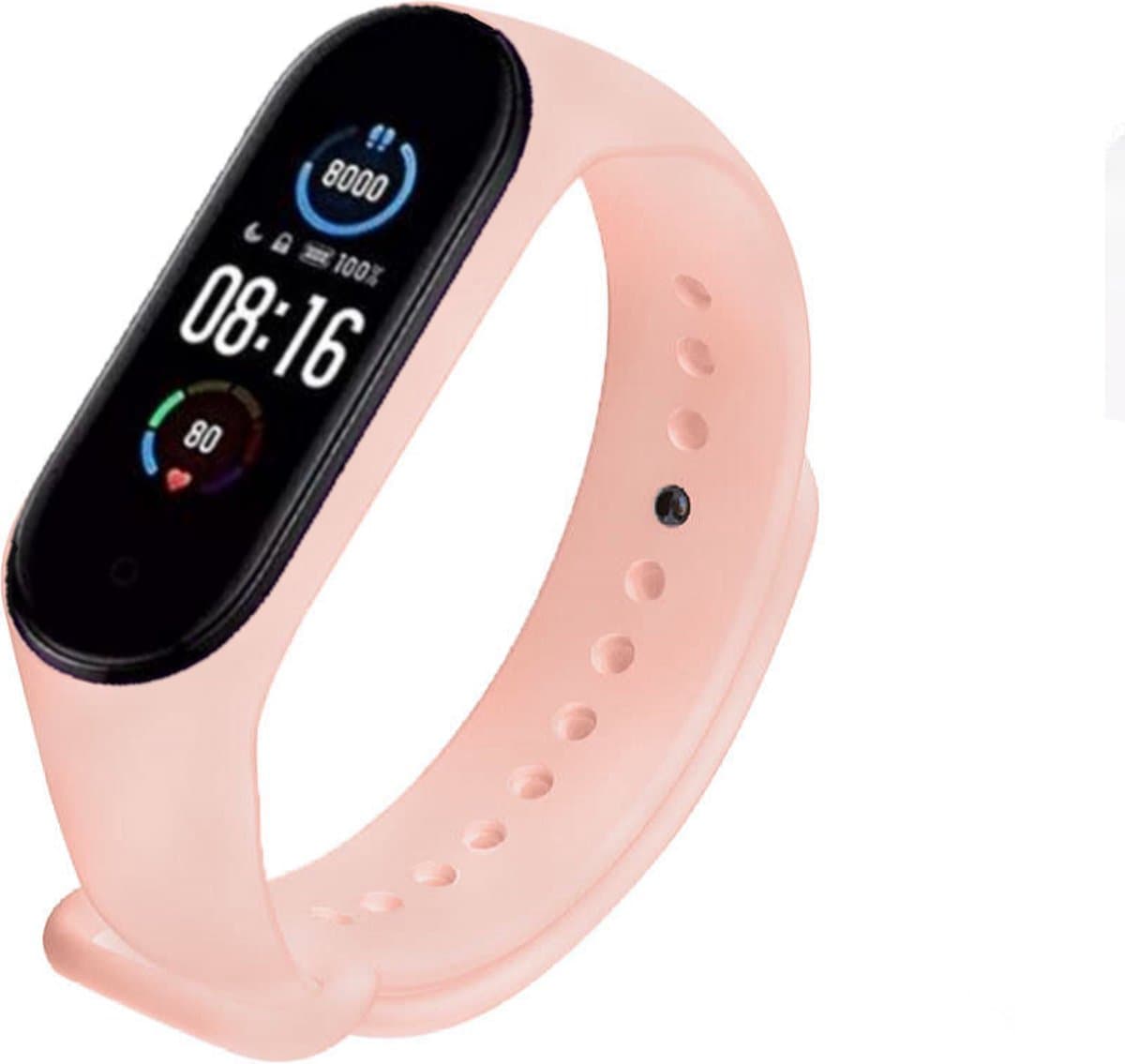 Kiraal Ultra - Smartwatch - Activity Tracker - Temperatuurmeter - Bloeddrukmeter - Hartslagmeter - Stappenteller - Horloge - Heren - Dames - Nederlandse Handleiding - Oud Roze