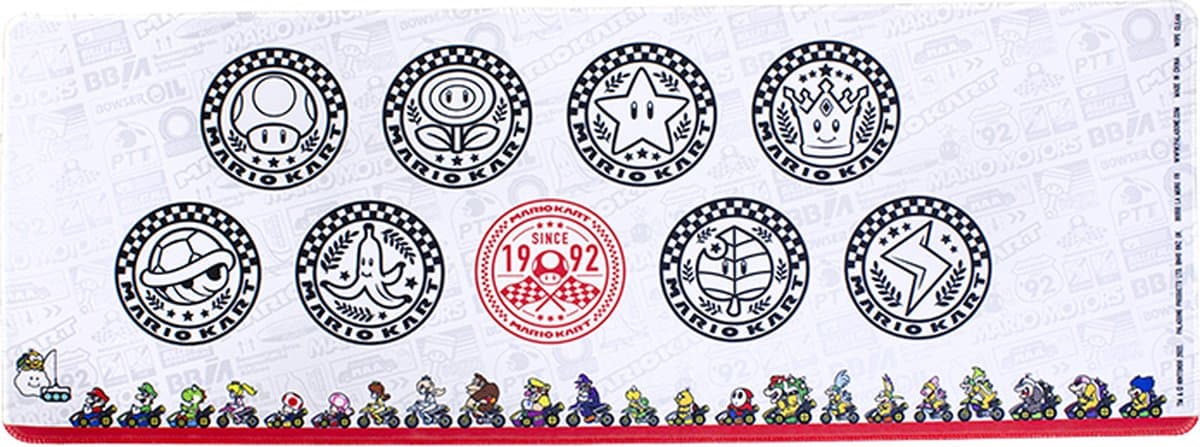 Mario Kart - Cup Emblems - Muismat - Bureaumat