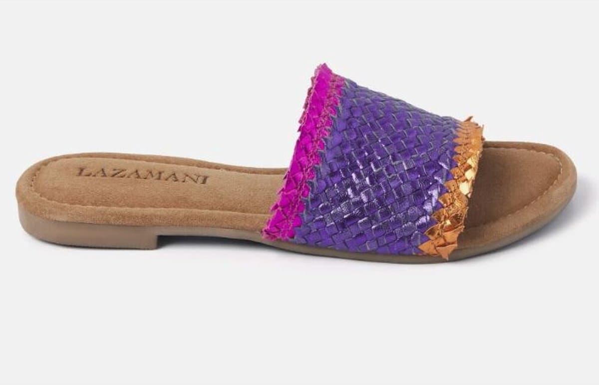 Lazamani - Dames Slippers 33.486 Purple - Maat 36
