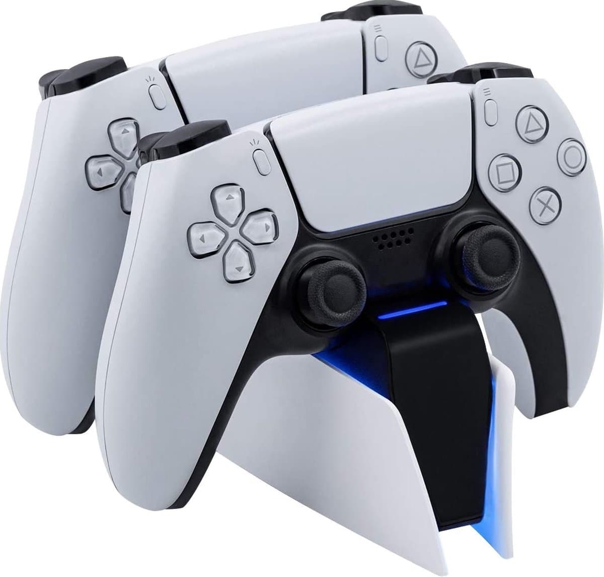 Intelectro PS5 - Playstation 5 - Controller Oplaadstation - Twee Controllers - Slimme Chip Ingebouwd - LED statusindicatoren - USB C Aansluititngen - Levering sneller dan aangegeven!