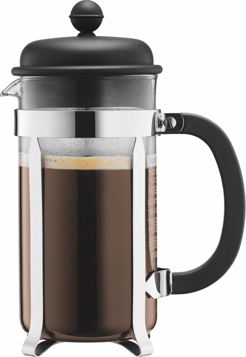 Bodum Caffettiera franse pers koffiezetter - 1 L, 8 kopjes, zwart