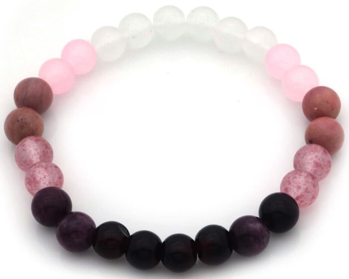 Armband - 19cm - Stenen Armband - 8mm Kralen - Elastisch