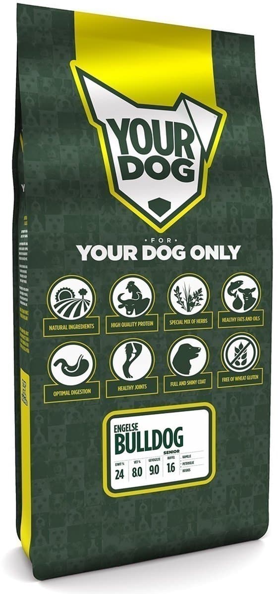 Yourdog Engelse bulldog - Hondenbrokken - Senior - 12 kg