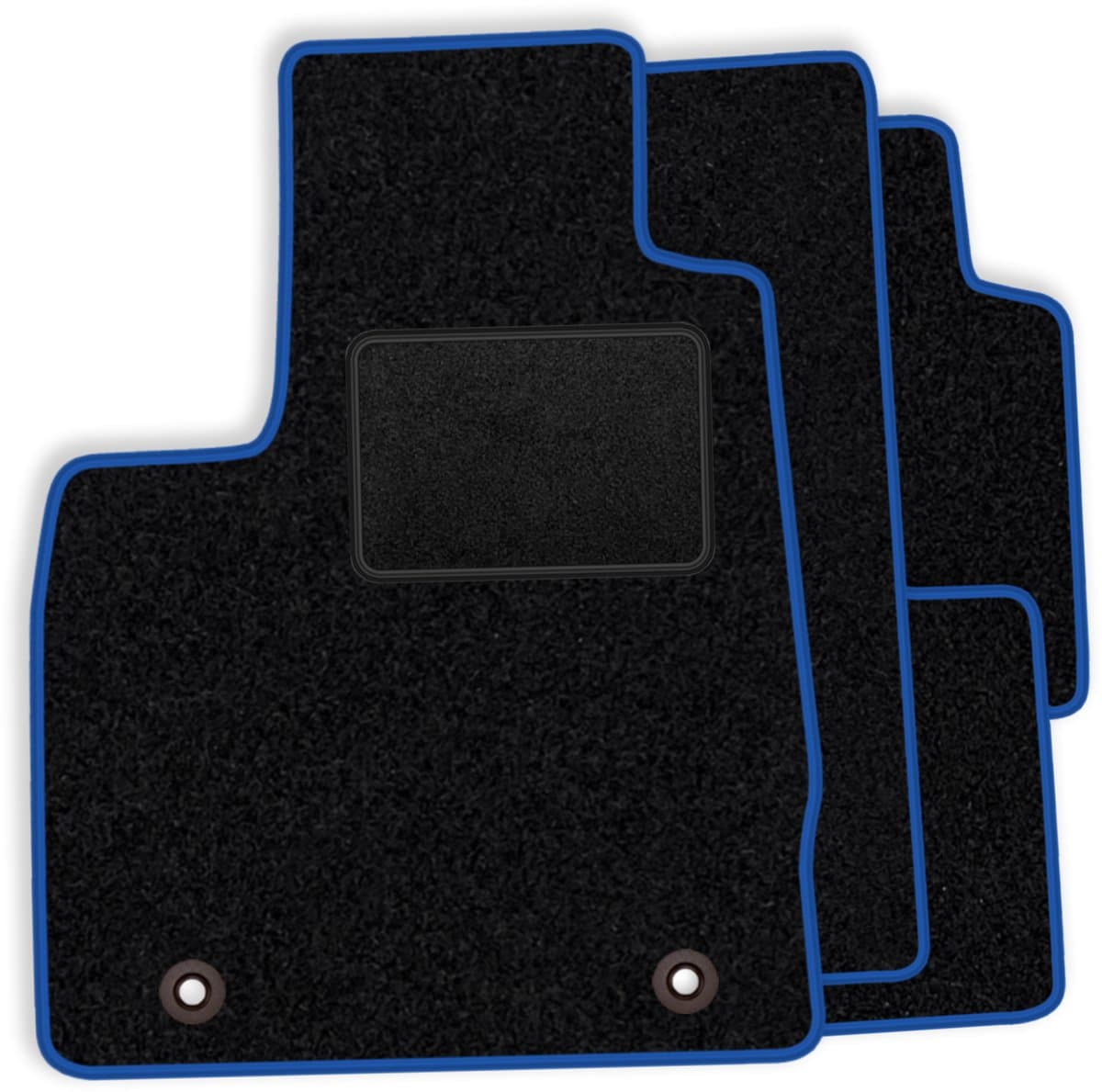 Set veloursmatten geschikt voor Seat Ibiza IV 2008-2017 - blauwe afwerking