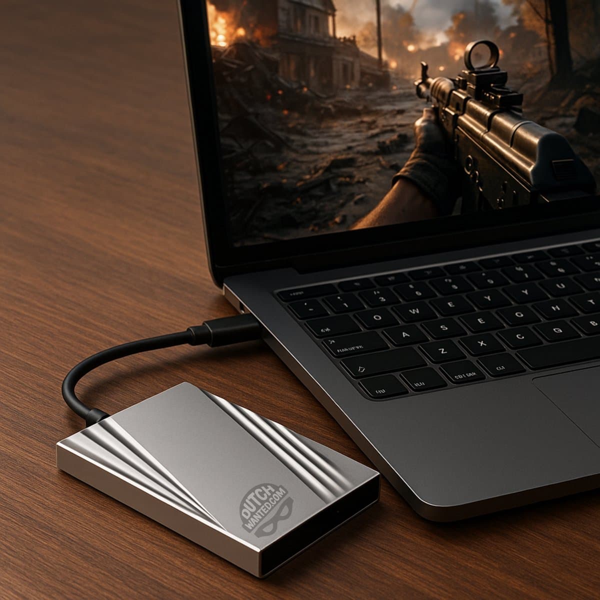 Dutch Wanted Ultra Glance - SSD - Extern SSD - 512B - SSD externe harde schijven - Plug and play - Snelle writingspeed van 550mb p/s - Geschikt voor Gaming op Laptop, PS5, XBOX - USB 3.2 - Externe harde schijf - Gratis beschermhoes