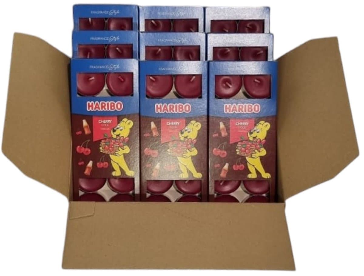 Haribo CherryCola theelicht in doos 9x set 10
