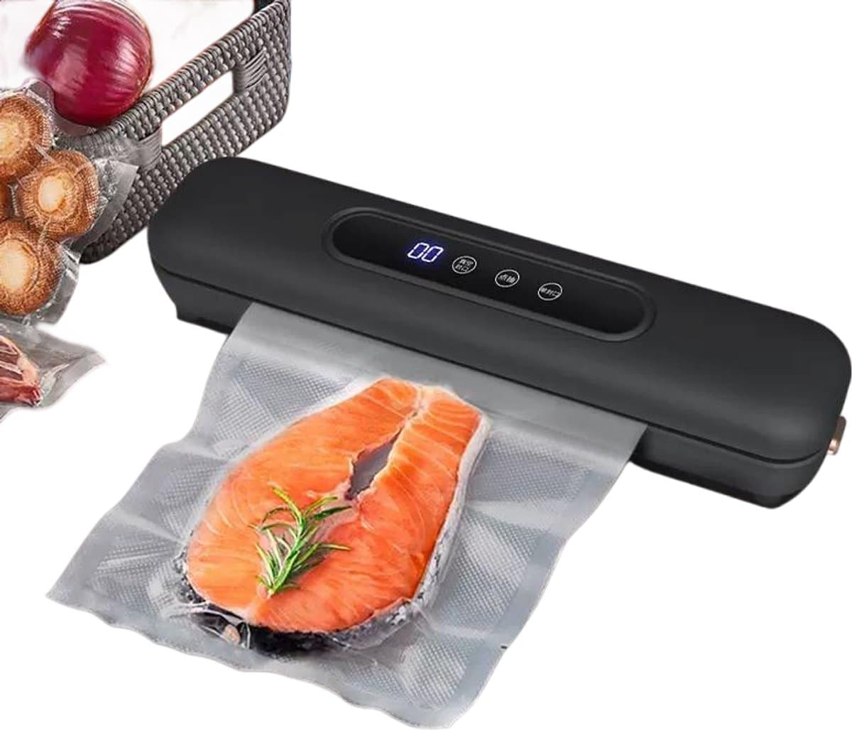 Haley familyMultifunctionele vacumeermachine - Vacuum machine - Zelf Voedsel Verpakken-Nat en droog gebruik - eenvoudige bediening - waterproof touch - meerdere modi-Seal Apparaat - Vershoudapparaat - Vacuumzakken - Inclusief 10 Vacumeerzakken