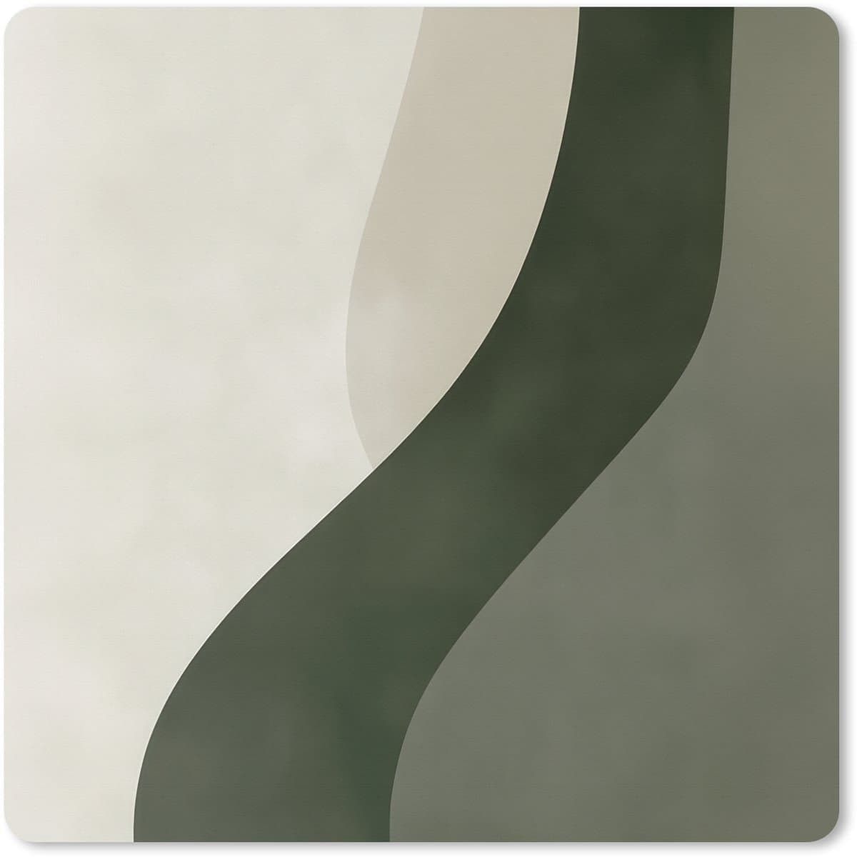 Muismat XXL 80x80 cm - Bureau onderlegger - Bureau mat Japandi - Groen - Abstract - Modern - Bureaumat - Gaming mousepad xl - Bureaulegger groot - Computer deskmat