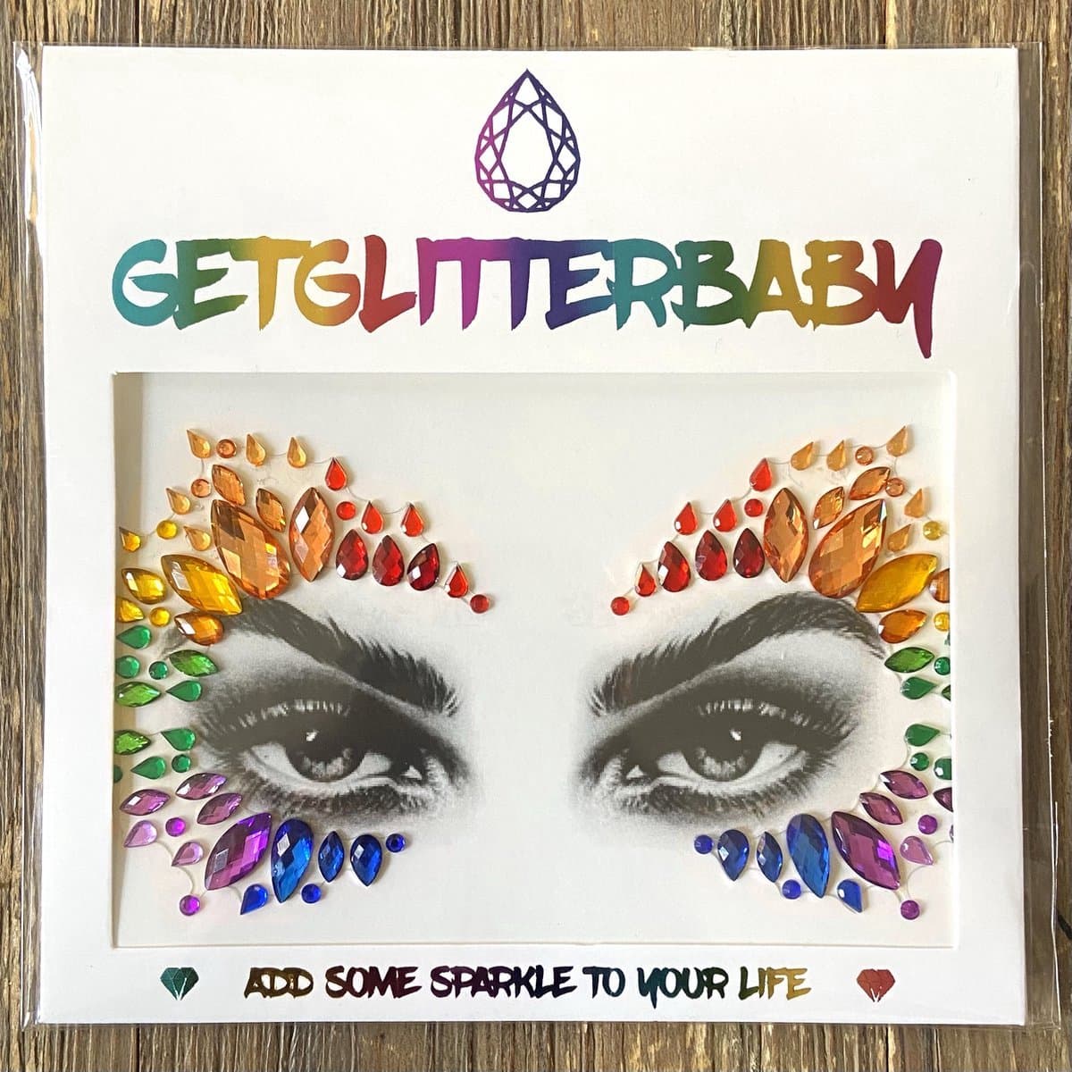 GetGlitterBaby® - Glitter Face Jewels / Festival Glitters / Strass Glitter Steentjes / Plak Diamantjes voor Gezicht / Rhinestones - Gay Pride / Regenboog
