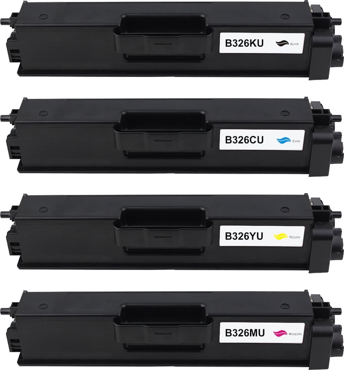 MediaHolland - Huismerk Toner TN-326 TN-325 geschikt voor Brother Laser Printers - Zwart, Cyaan, Magenta en Geel - Toners Cartridges - Zwart: 4000 Pagina's & Kleur: 3500 Pagina's