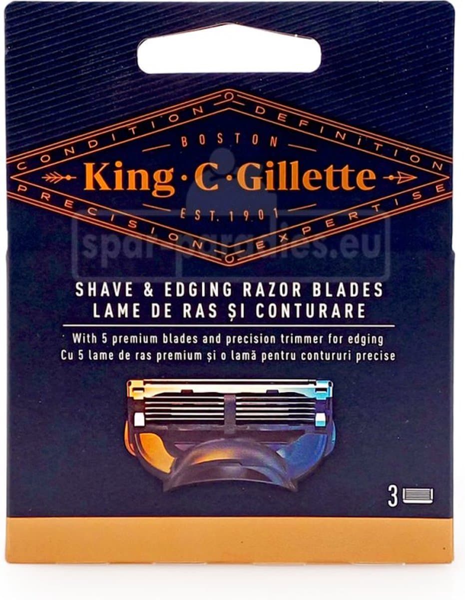 Gillette King C. Scheermesjes, pak van 3
