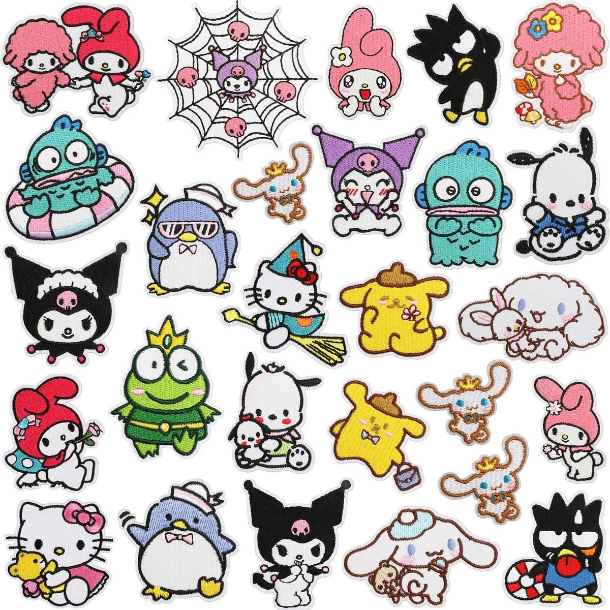 Schattige Dieren Series - Hond - Kat - Pinguïn - Kikker - 27 delige set -stof & strijk applicatie