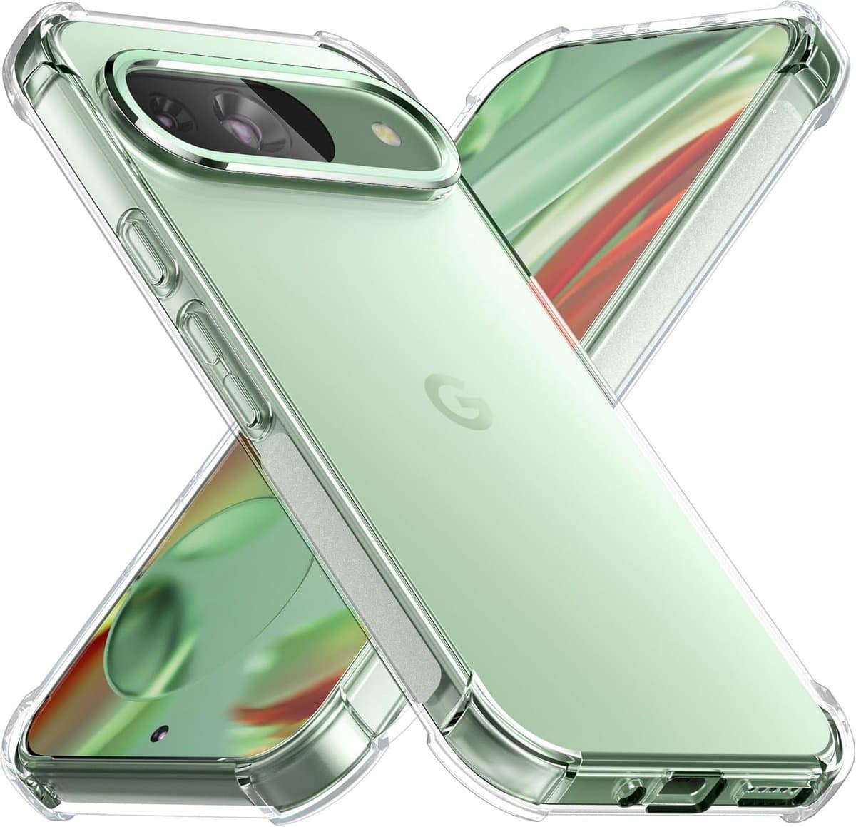 AziLine Shockproof Case Geschikt voor Google Pixel 9 - Transparante Luxe Pixel 9 Bescherming Hoesje - Maximaal Stevig en Premium Kwaliteit geschikt voor Google Pixel 9