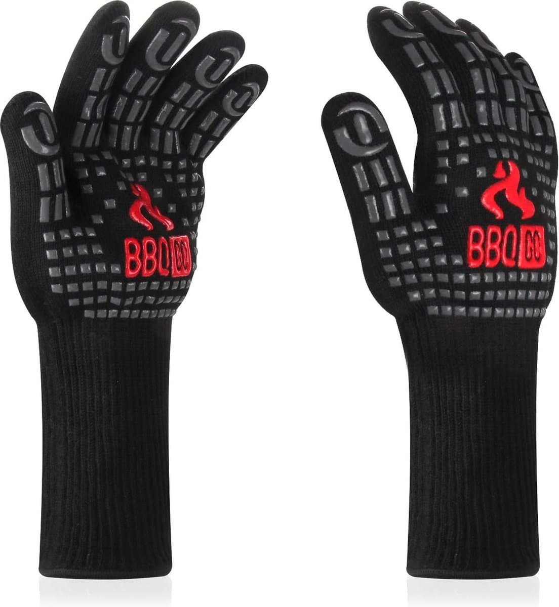 Inkbird BBQ-handschoenen 800 graden, siliconenstructuur met antislip Hittebestendige grillhandschoenen voor barbecue, koken, bakken, ovenwanten