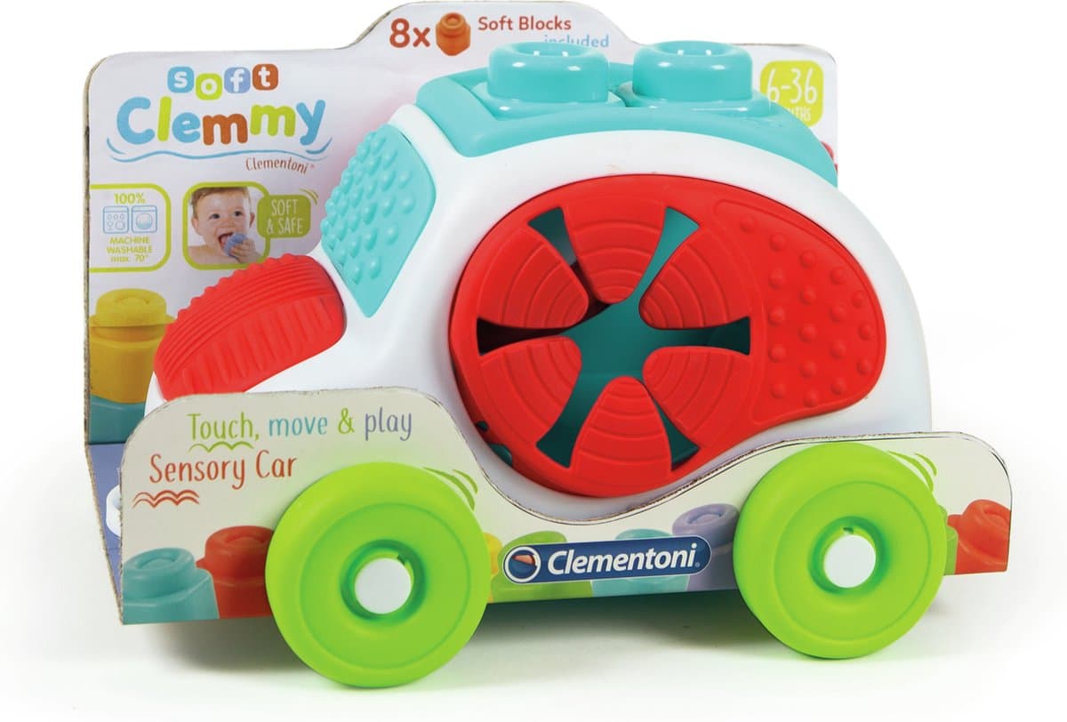 Clementoni Clemmy sensorische auto educatief speelgoed - 12 stuks, multicolor