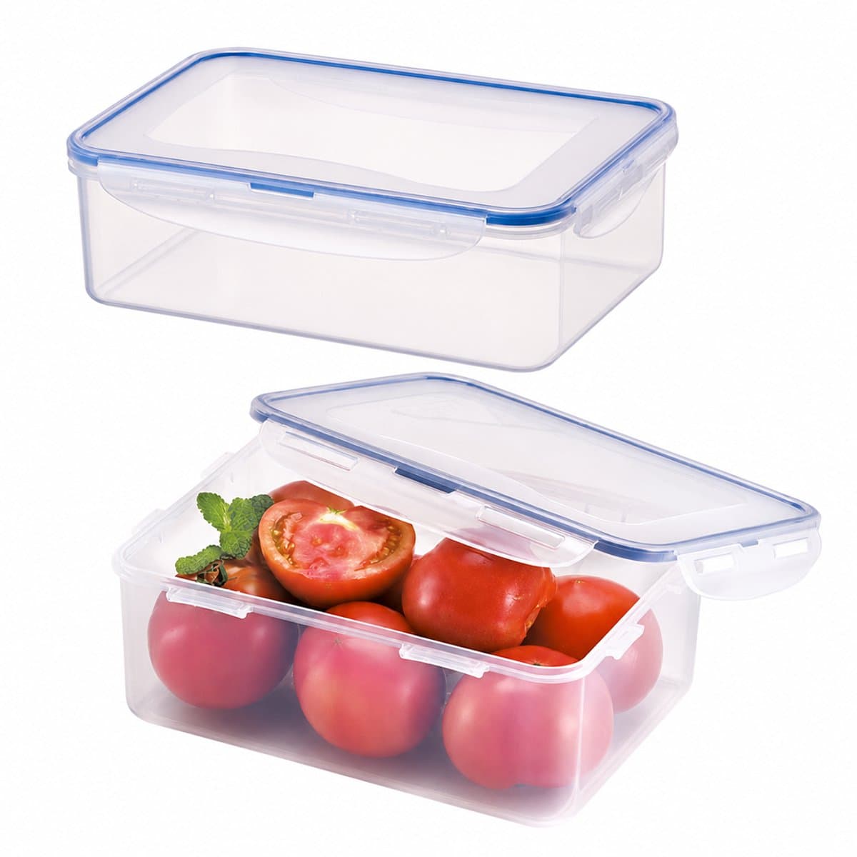 Lock&Lock Diepvriesbakjes - Meal prep bakjes - Vershoudbakjes - 2,6 liter - Set 2 stuks - 100% Lekvrij - BPA vrij - PFAS vrij - Diepvriesdozen - Bewaardozen - Bewaarbakjes - Vershouddoos - Transparant