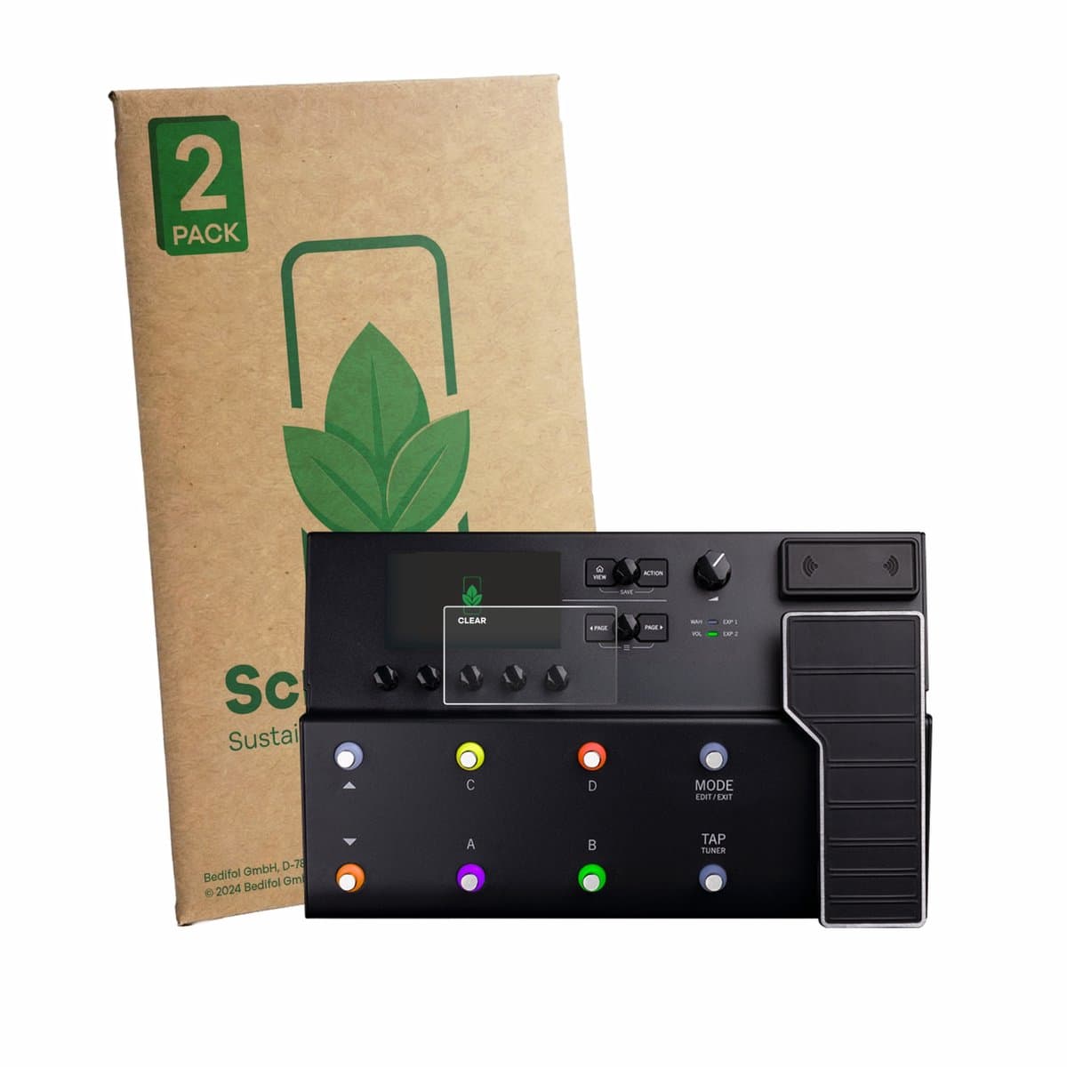 ScreenLeaf - Screenprotector voor Line 6 POD Go Wireless - Duurzame schermbescherming Folie Beschermfolie transparant 2 Stuks