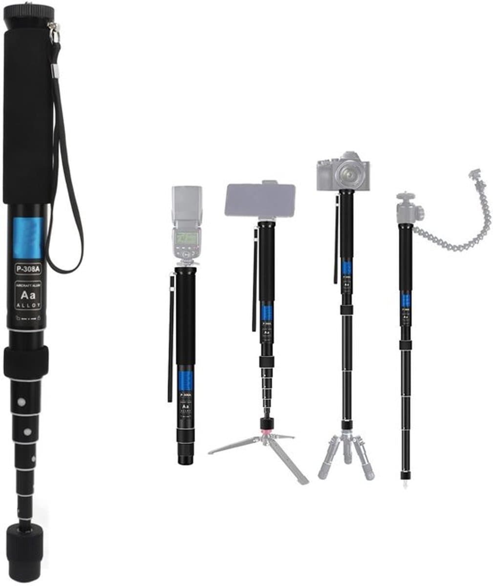 63 inch Retractable Monopod - Portable Lightweight Aluminum Camera