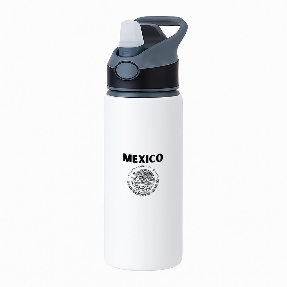 Hacebo® - mexico waterfles met rietje zwart - Piloot - toeristen - mexico cadeau - beste land - Leuk cadeau voor je Vriend om te geven - water fles - 650ML