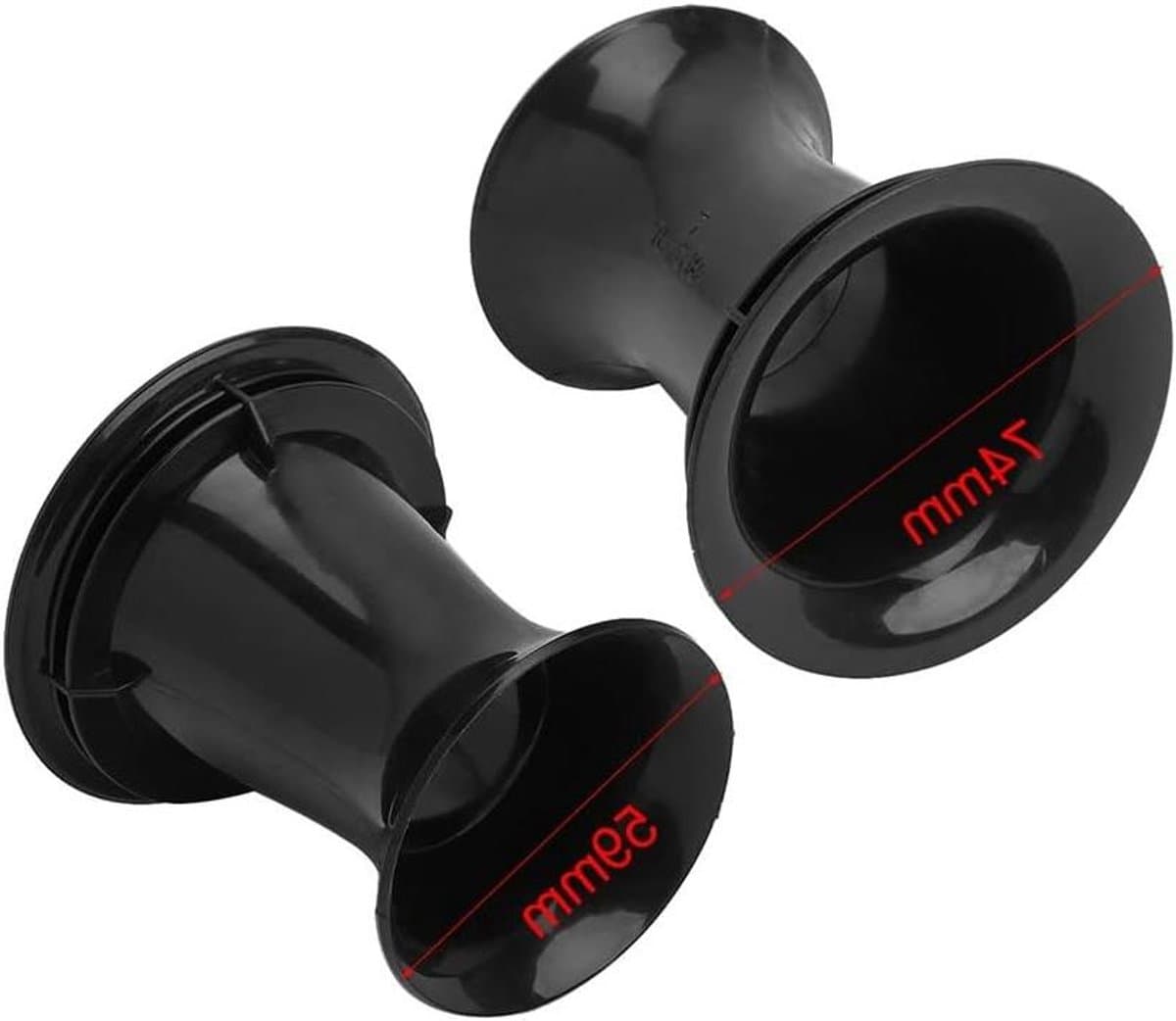 Speaker Poort Buis - Ventilatie Connector - Geluid Verbeteren - Externe Flare - 65 X 74.5mm - Zwart