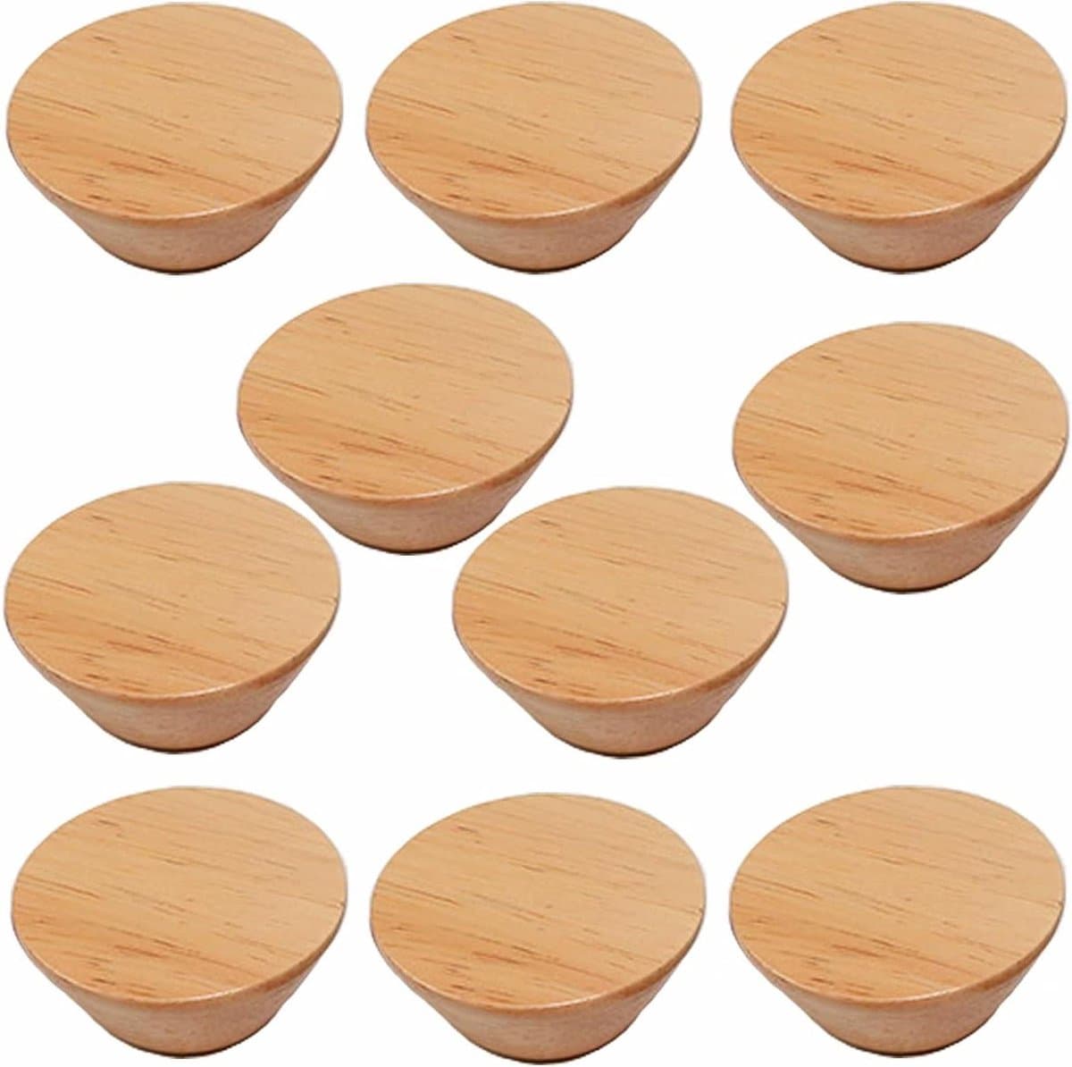 Houten Lades Knop - Meubelgreep Rond - Kast Deur - Handgemaakt Uniek - 50 mm Diameter - Kleur B