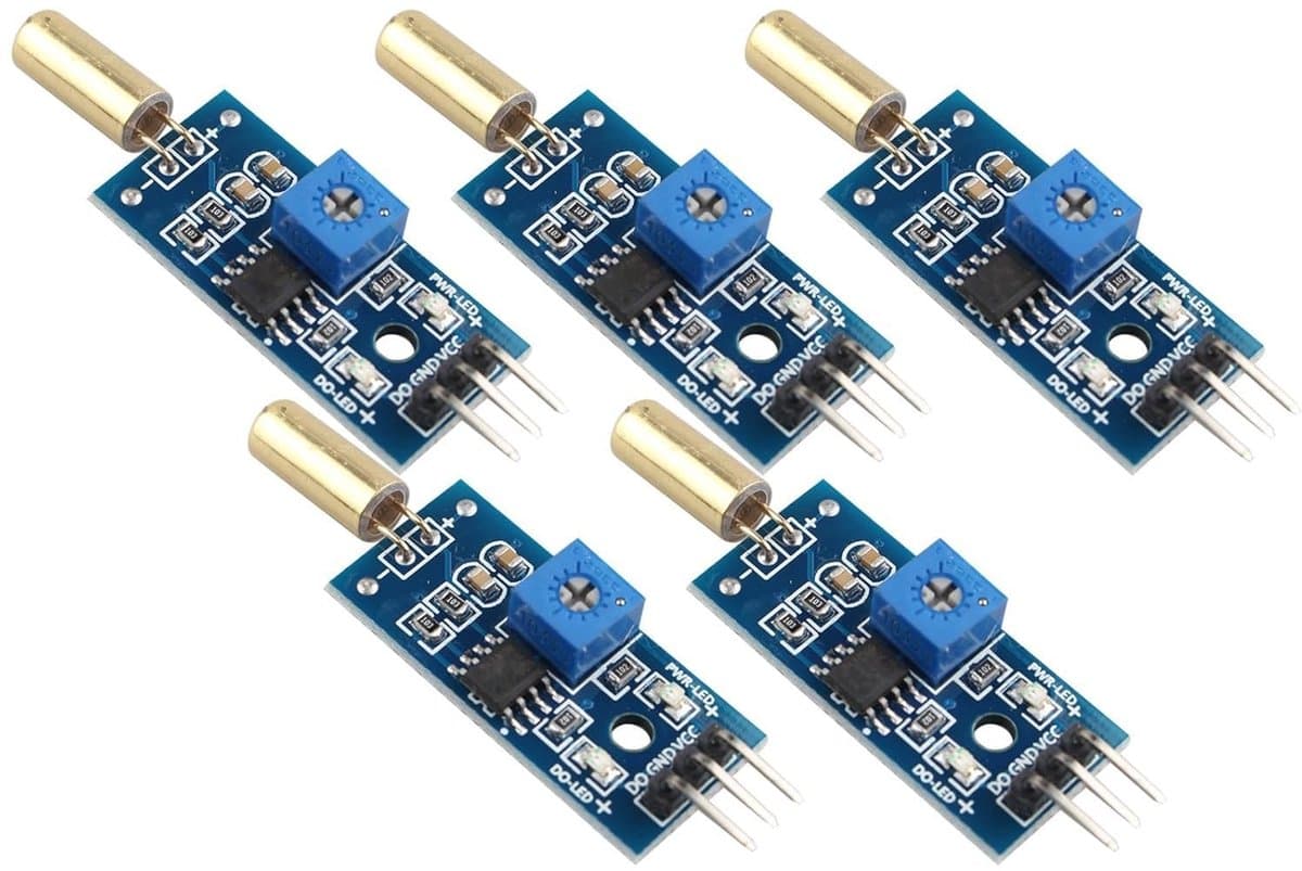 Allecto - Hoek Sensor Module - Hoge Gevoeligheid - 5-delige set - Tilt Sensor - Ideaal voor projecten - Geschikt voor elektronische toepassingen - ...