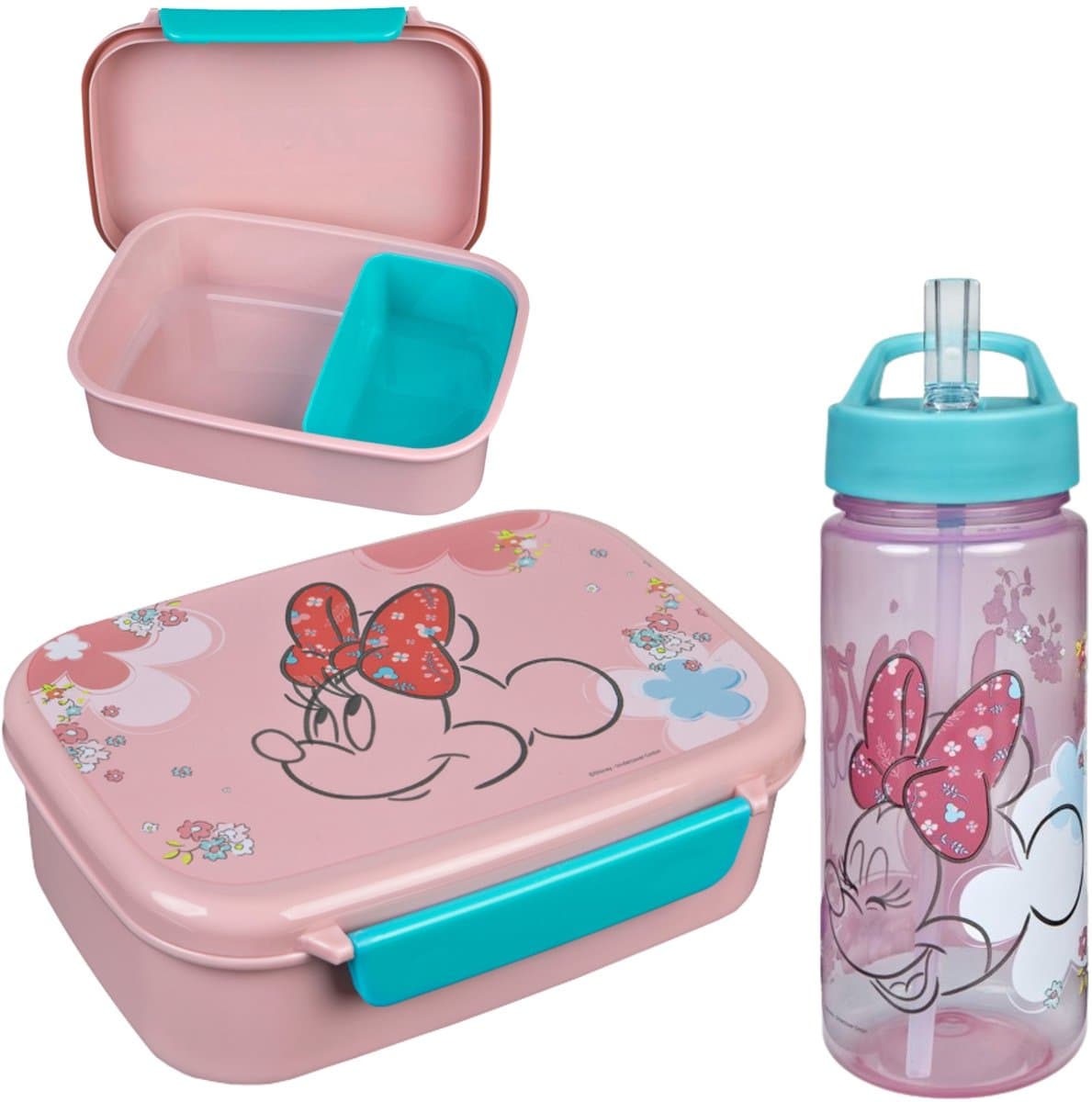 Minnie Mouse Lunchset - Lunchbox - Drinkfles - Roze - Lunchbox Kinderen
