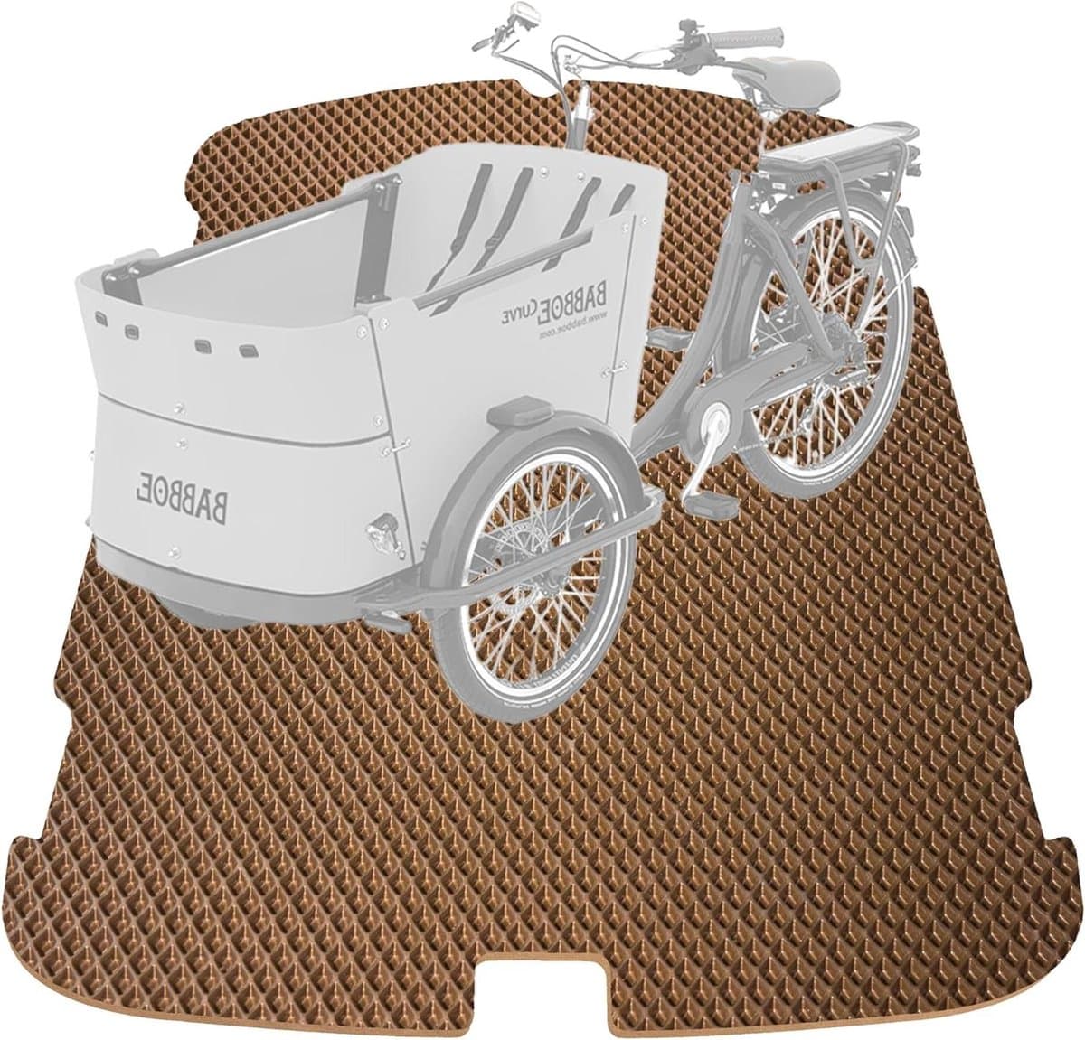 Bakfiets Vloermat - Bakfietsmat Tapijt - Bescherming Vervoer - Schokabsorberend EVA - 82 x 58 x 1 cm - Bruin