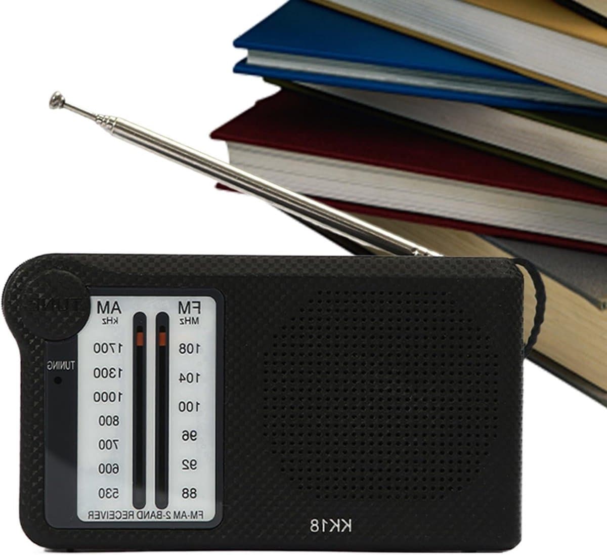 Draagbare FM Radio - Zakradio Speaker - Muziek Luisteren - Stabiele Ontvangst - 12 x 6.7 cm - Zwart