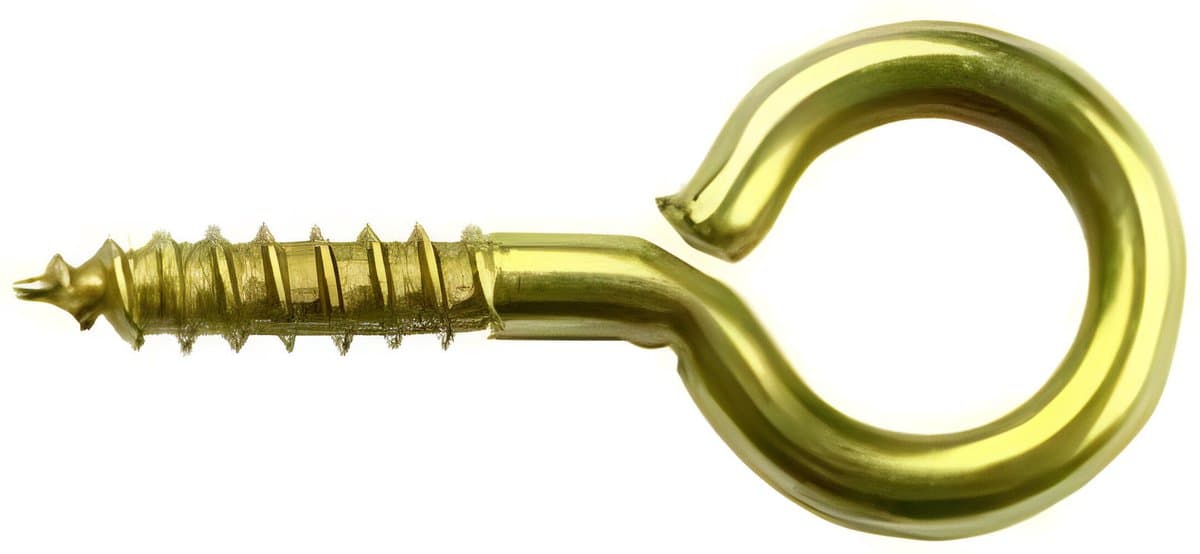 Schroefogen vermessingd. 10mm. lang. x 3mm dik. 10 stuks. Deltafix.