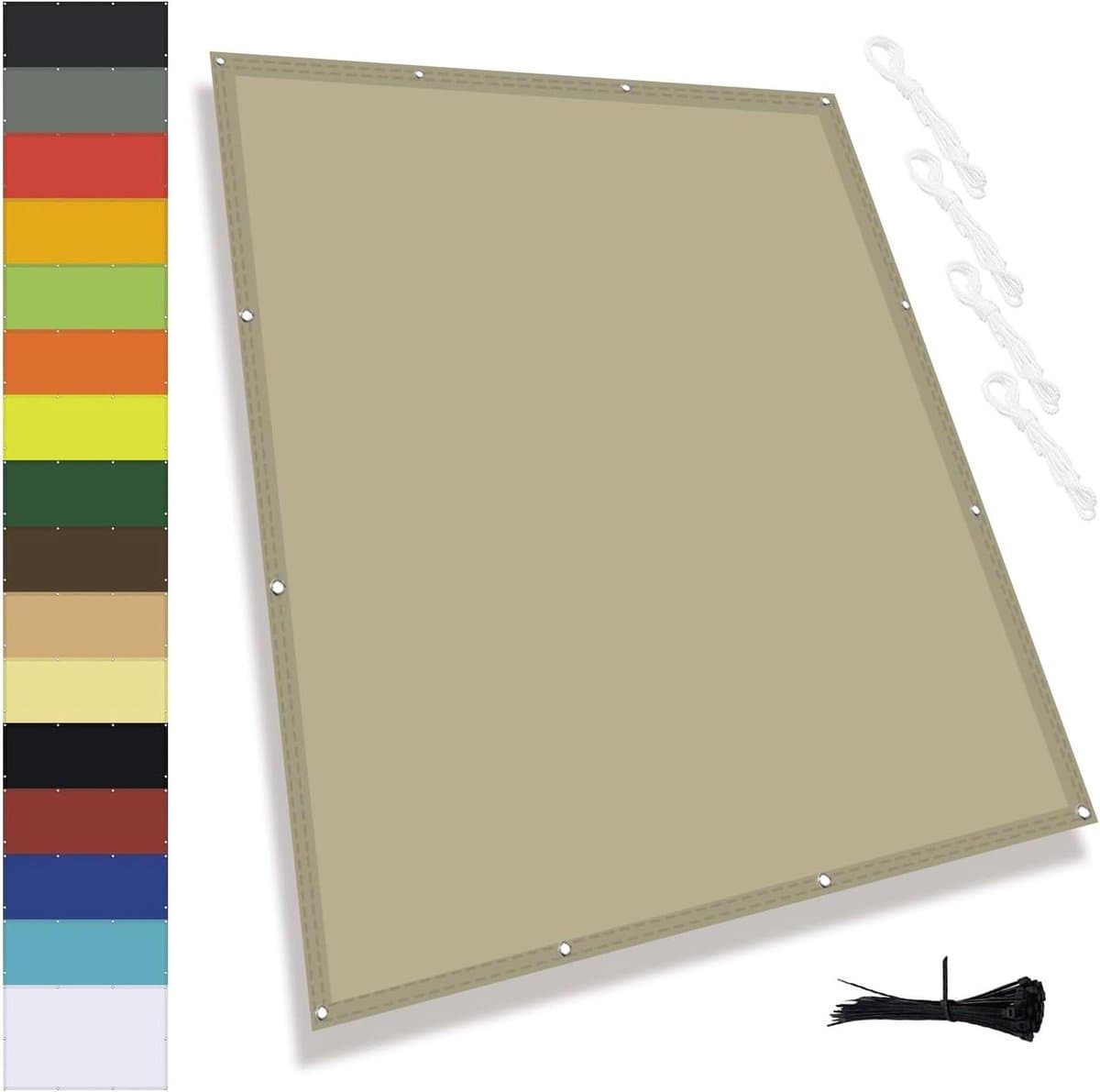 Zonnezeil Rechthoekig - Luifeldoek Schaduwzeil - Terras Beschermen - Waterdicht UV-blokkerend - 1.4 x 4 m - Khaki