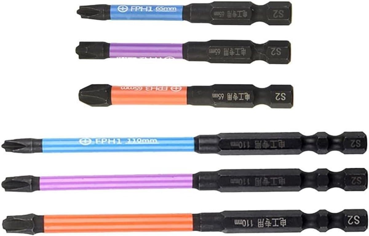 Speciale Schroevendraaier Bit - Kruisbit Elektricien - Monteren Schakelaars - Gelegeerd Staal HRC63 - 65mm 110mm - Zwart