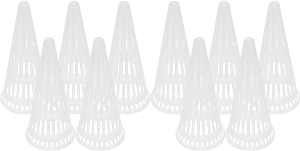 Hydrocultuur Netpotten - Kweekmandjes Plant - Wortelgroei Stimuleren - Ontworpen Sleuven - 16 x 7.4 cm - Wit