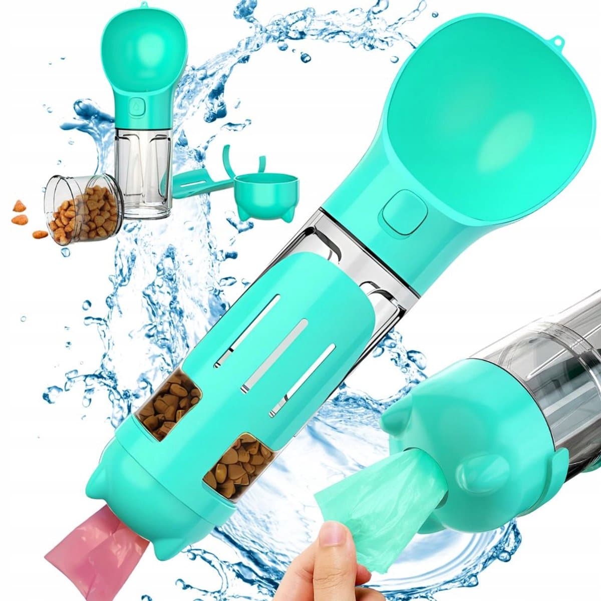 Pingyang Rongrong Handicraft Factory - Fles Voer- en Waterdispenser - 4-in-1 - 300ml - Voor Honden en Katten
