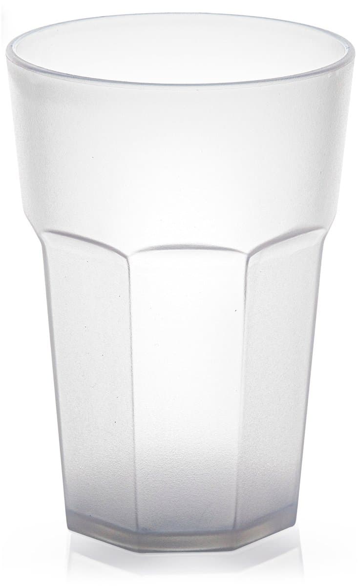 Plasticforte onbreekbaar drinkglas - kunststof - transparant - 520 ml - drinkglazen - lichtgewicht - 9 x 13 cm - stapelbaar