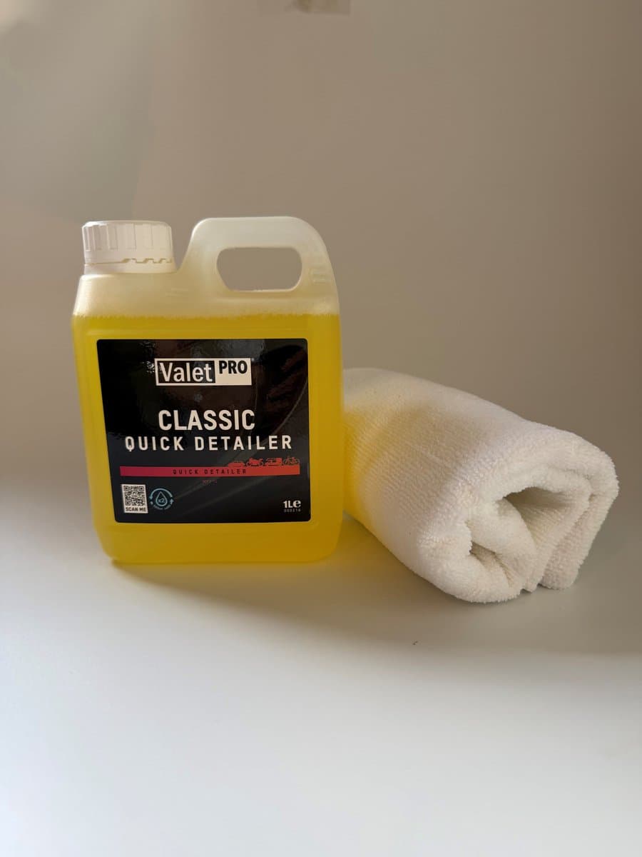 Valet pro- Glassic Quick detailer-1000ml-1liter met 5 microvezel doekjes
