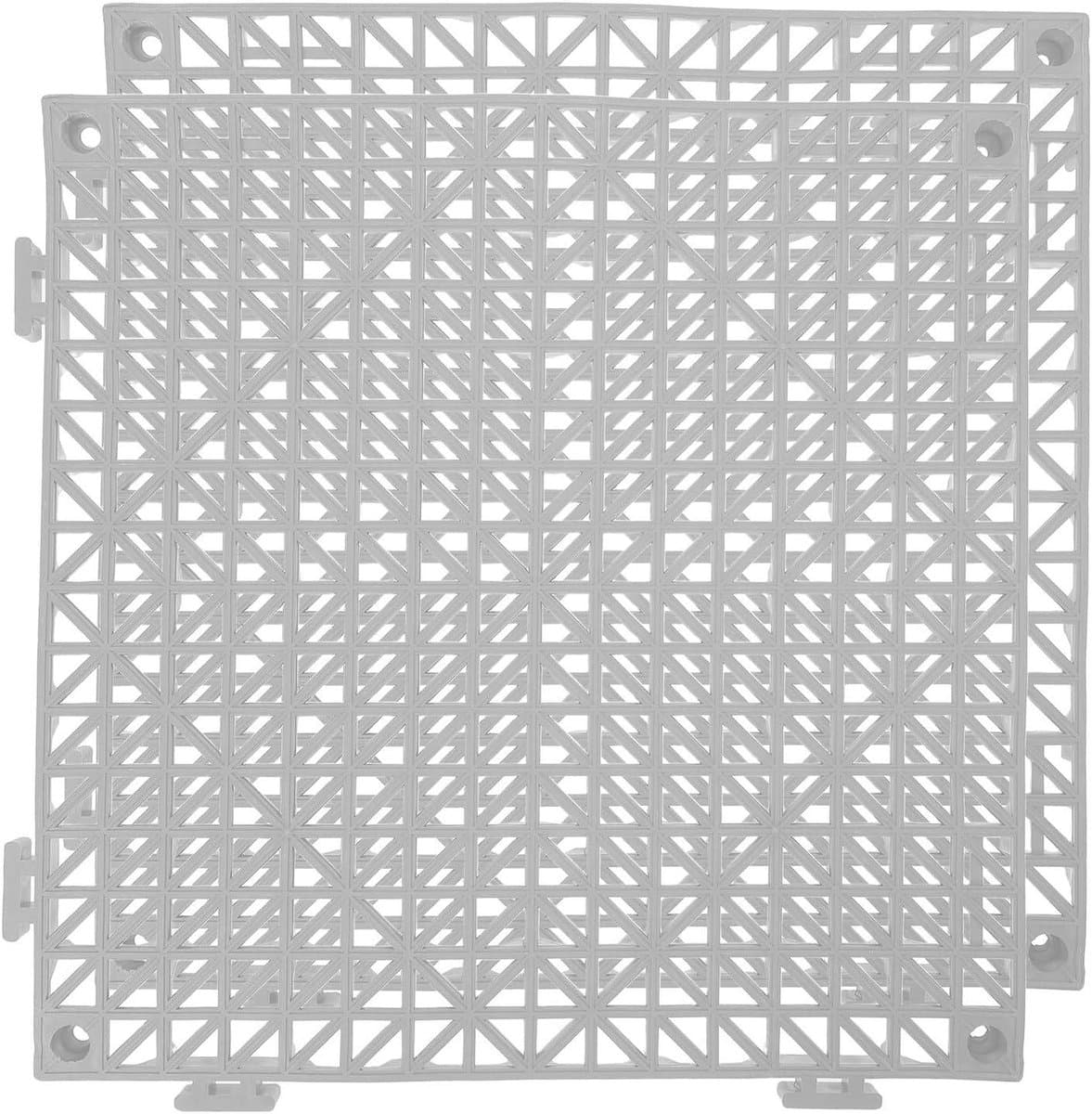 Antislip Vloertegels - Modulaire Afvoer - Snelle Waterafvoer - Flexibele Constructie - 30x30x1.4cm - Lichtgrijs
