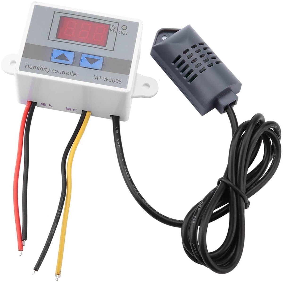 Jhubersproducts - Digital Hygrometer Switch Controller - Vochtigheidssensor - Meetbereik 0-99% RH - 220V - Voor Binnenklimaat - Compact en Betrouwbaar