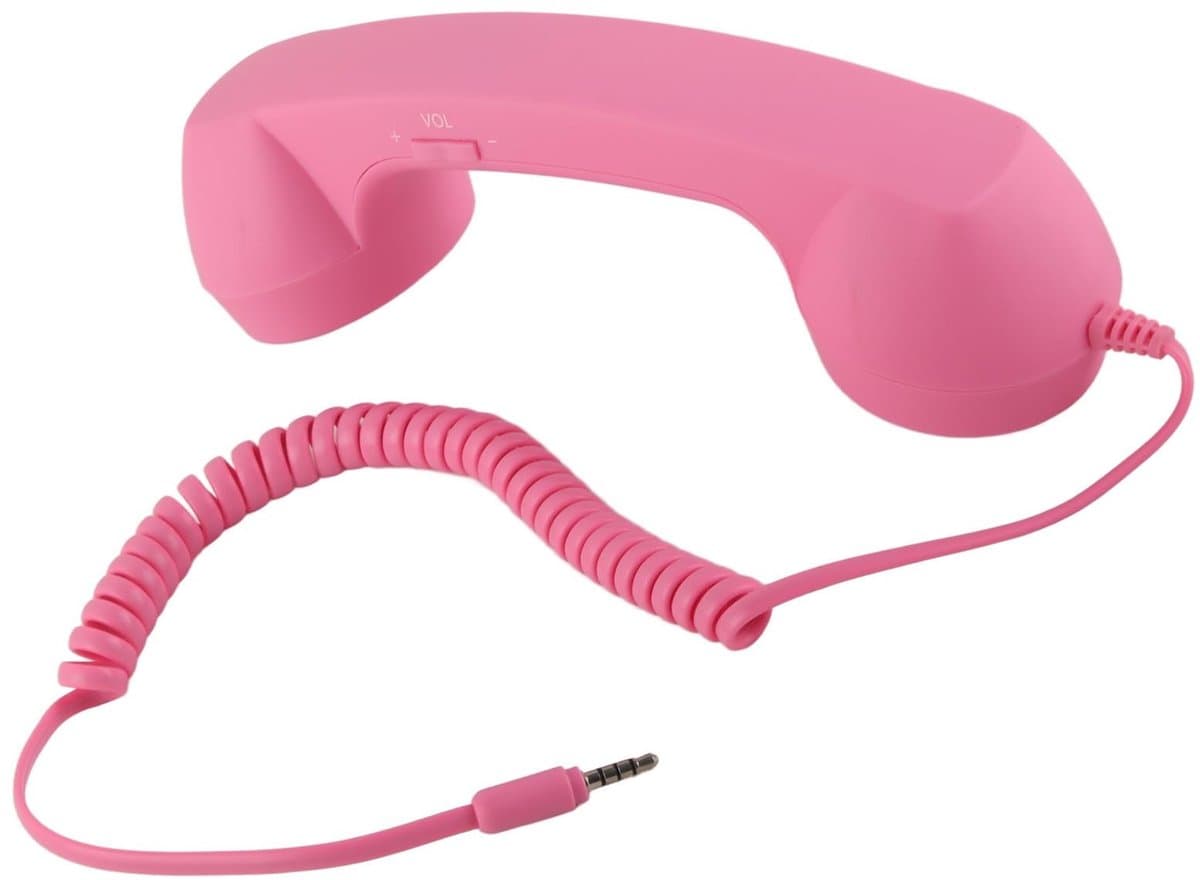 Zeynomax - Retro Mobiele Telefoonhoorn - Vintage Bedrade Telefoon - Draagbare Laptop-hoofdtelefoon - Rozet - Comfortabel Bellen - Computer-headset -..