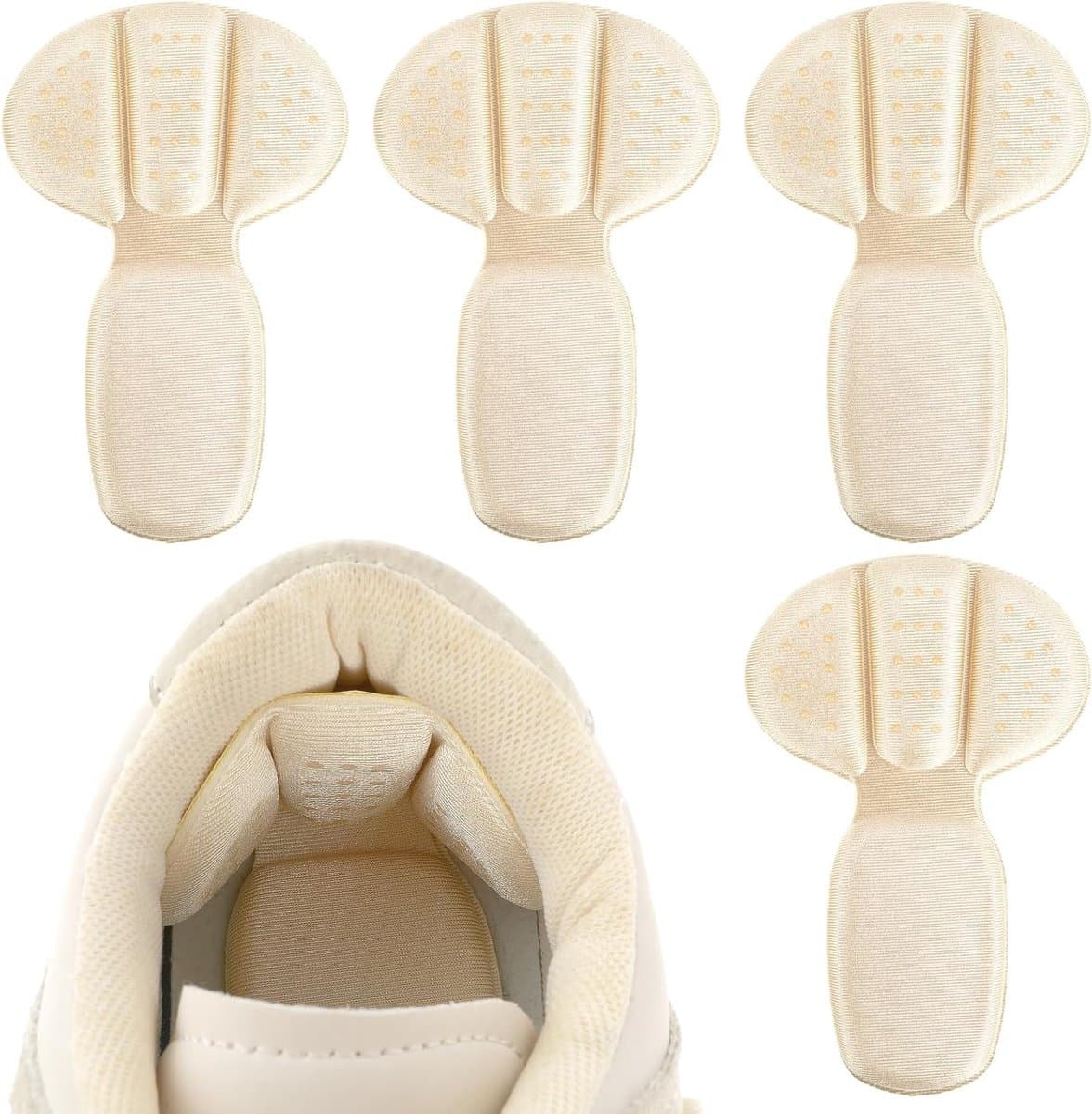 Zelfklevende Heel Pads van Mesh Stof - 4 Herbruikbare Heel Grips voor Oversized Schoenen, Blarenbescherming en Comfort voor Dames en Heren
