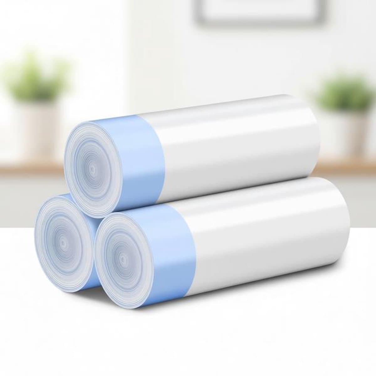 ElleMooi - 45 stuks vervangende vuilniszakken voor automatische kattenbak - Drielaags, trekkoordsluiting - Geschikt voor CH-ICB019 en CH-ICB020 modellen