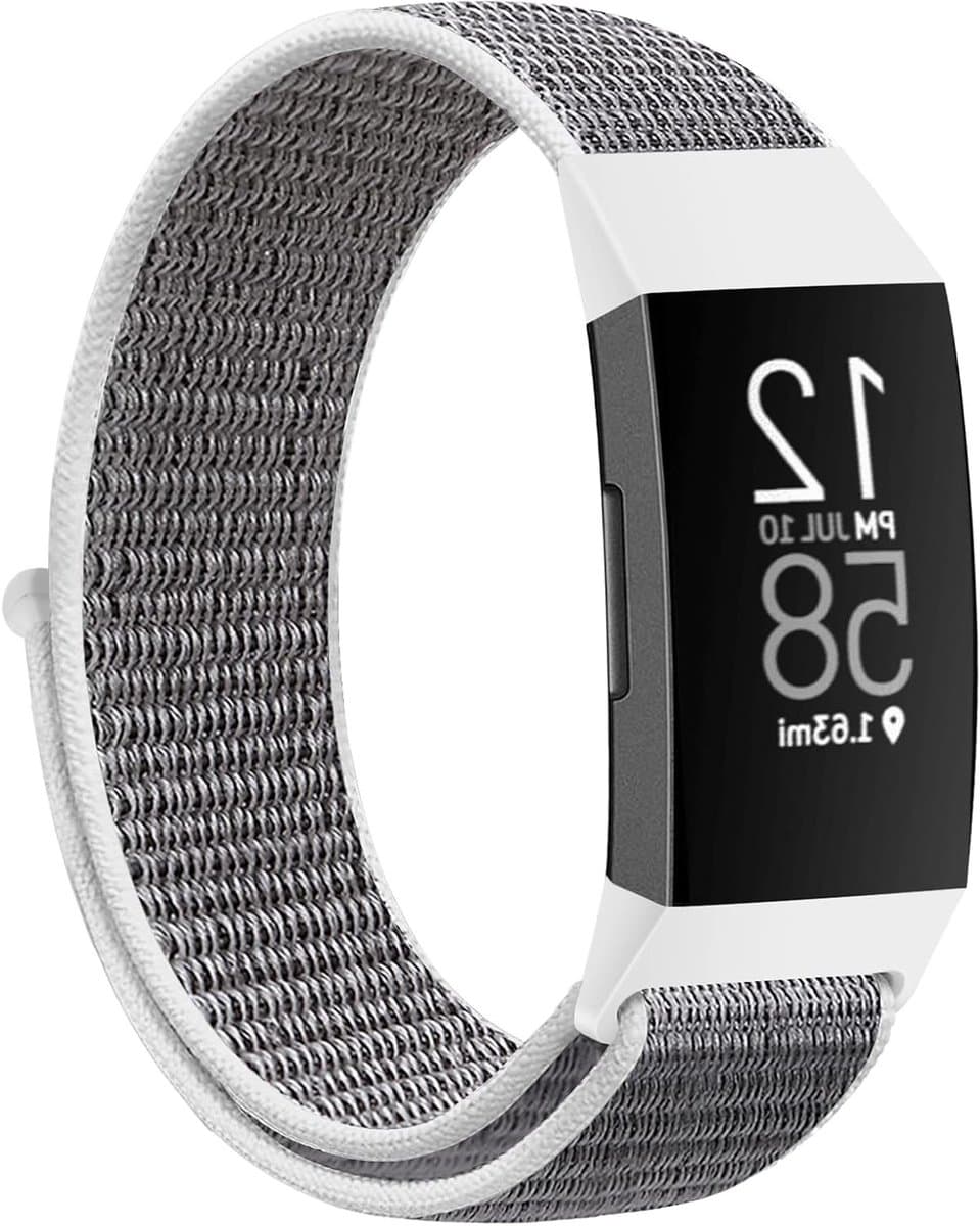 Zachte en Ademende Nylon Vervangband voor Fitbit Charge 4/3/SE, Comfortabele Sportarmband voor Dames en Heren
