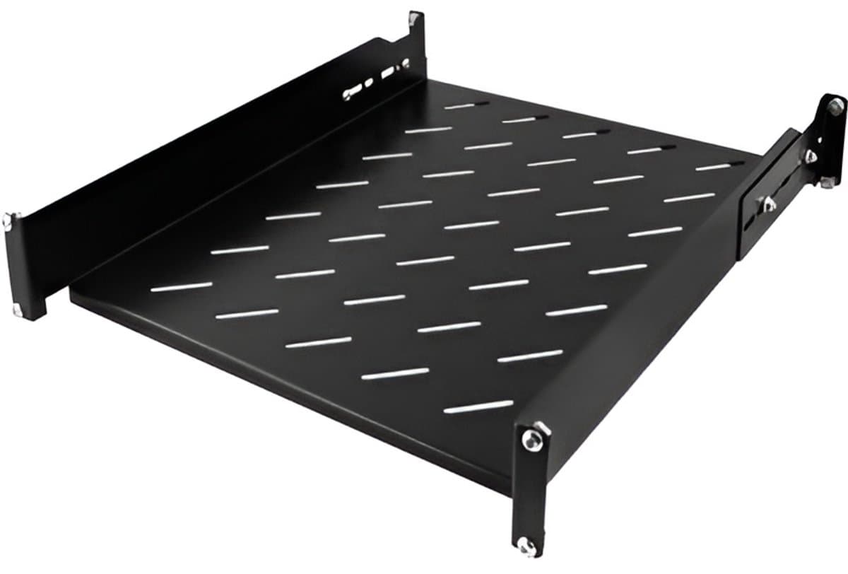 2U verstelbaar legbord - 19-inch 550-680mm diepte - ook geschikt voor flightcases